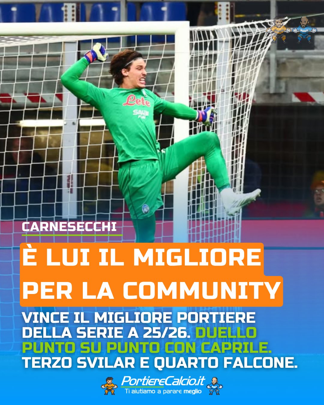 Marco Carnesecchi miglior portiere Serie A per la stagione 2025/2026