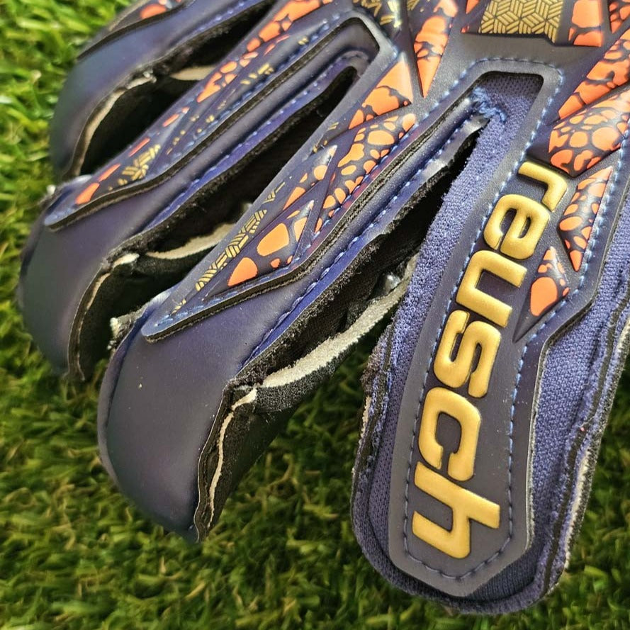 Guanti da portiere Reusch Attrakt Duo Evolution Night Spark dita dorso