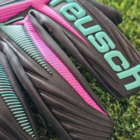 Guanti da portiere Reusch Attrakt Duo NC Neon Pulse dita dorso