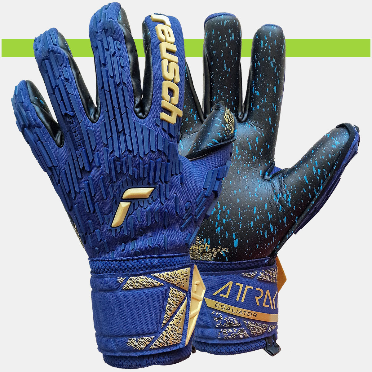 Guanti da portiere Reusch Attrakt Freegel Fusion Goaliator Night Spark su