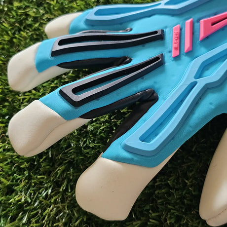 Guanti da portiere IIleven Vision+ Cyan dita dorso